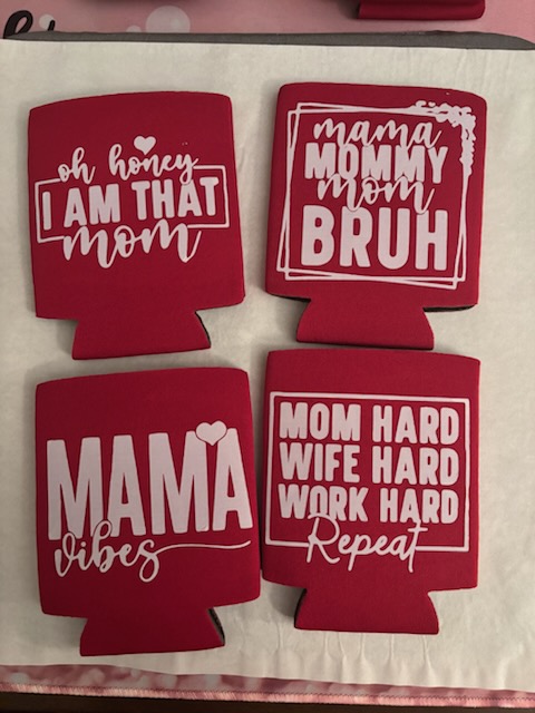 “Mama Vibes” Can Coolers — handmade by Holley Marie